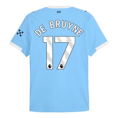 DE BRUYNE #17 Manchester City Home Player Version Soccer Jersey 2025/26 Blue