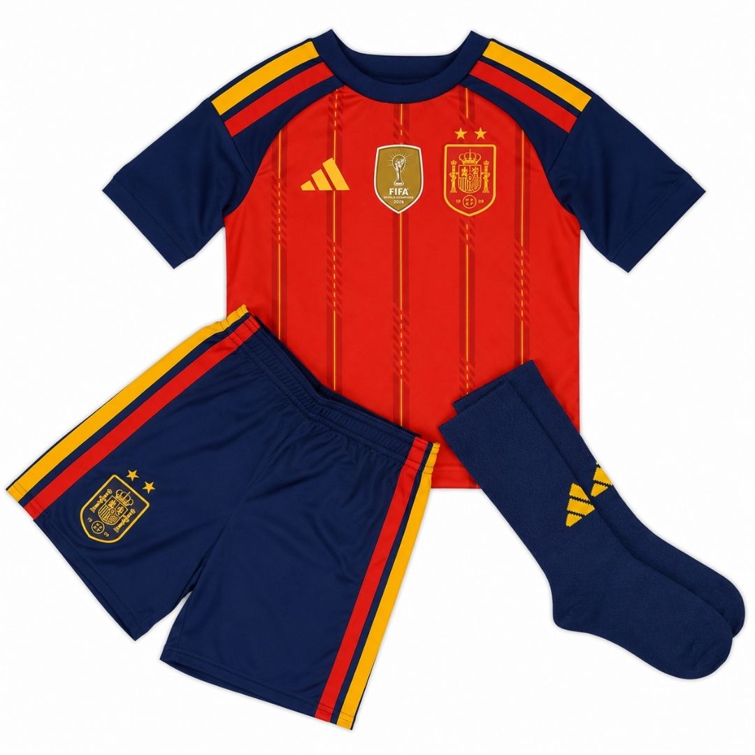 Ensemble Maillot + Short + Chaussettes Domicile Enfant Espagne 2026