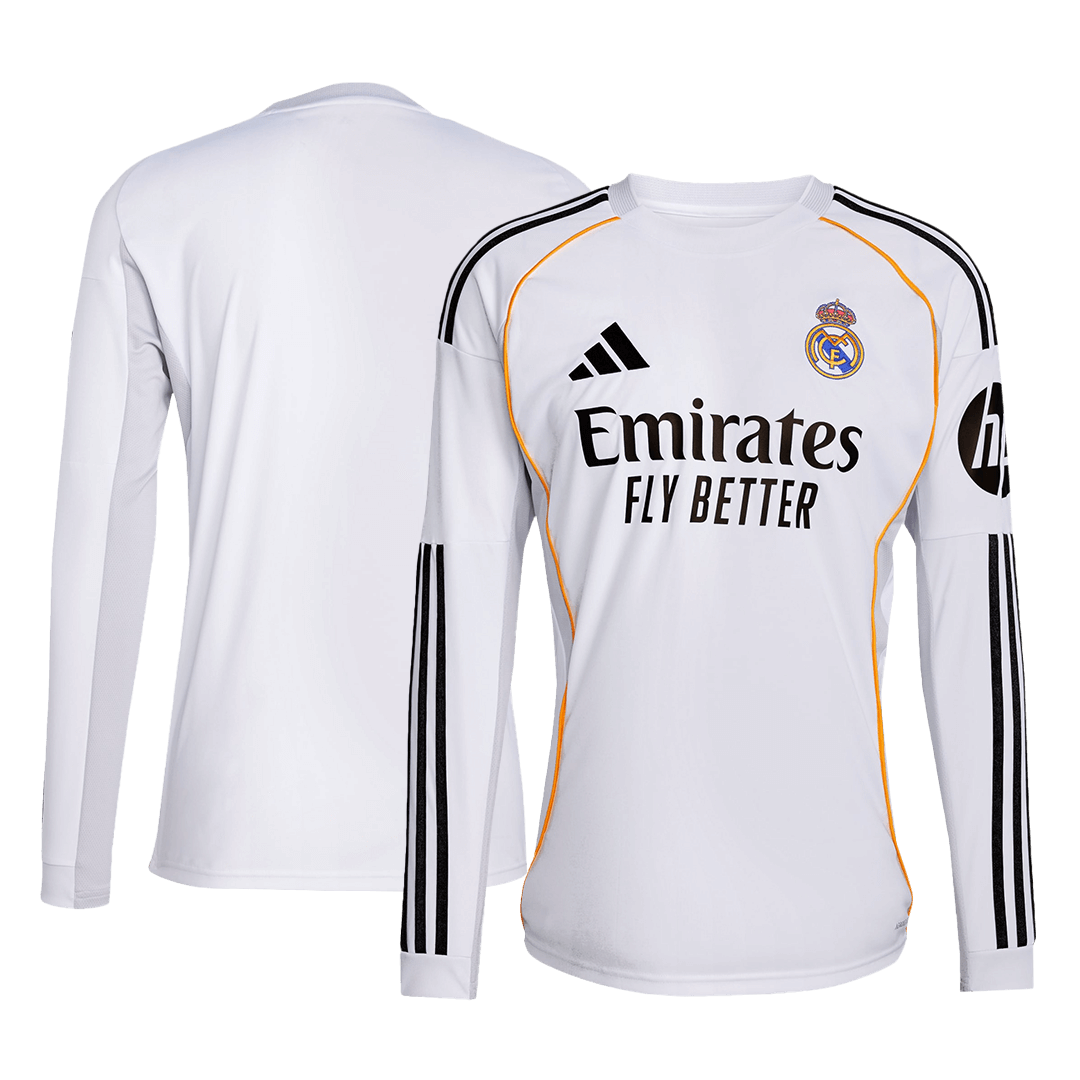 Real Madrid Home Long Sleeve Jersey 2025/26