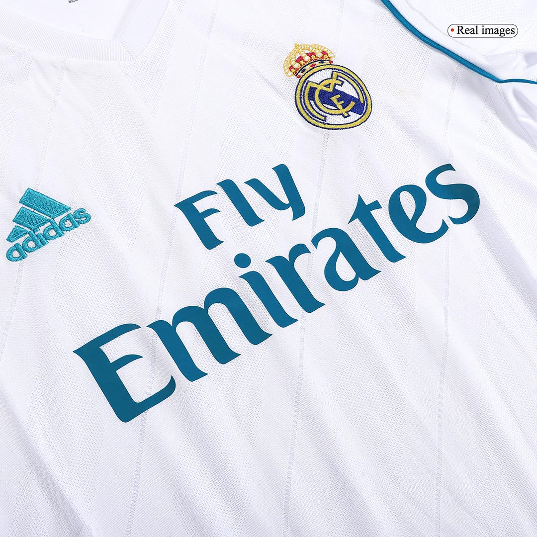SERGIO RAMOS #4 Retro 2017/18 Real Madrid Home Soccer Jersey