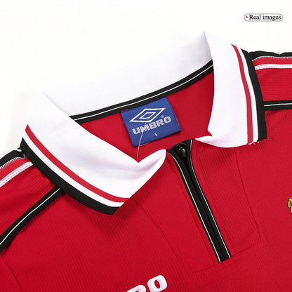 Manchester United 1998/99 Home Long Sleeve Retro Soccer Jersey