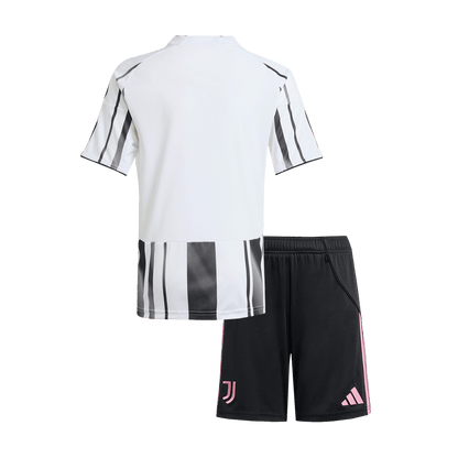 Juventus Kid's Home Soccer Jersey Kit(Jersey+Shorts) 2025/26 Black&White