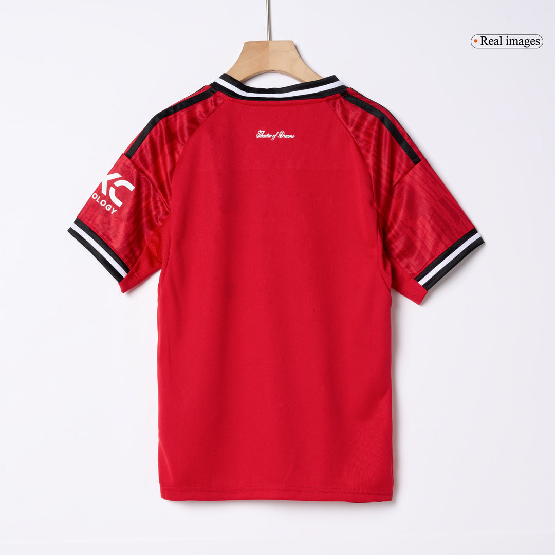 Manchester United Kid's Home Jersey 2025/26 Kit - Jersey+Shorts