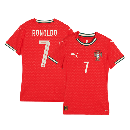 RONALDO #7 Portugal Women's Home Football Jersey 2025 Red