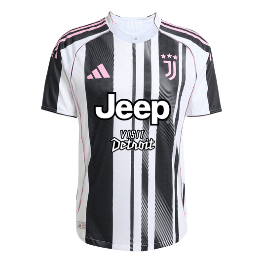 Juventus Player Version Home Soccer Jersey 2025/26 Black&White-Jeep Sponsor