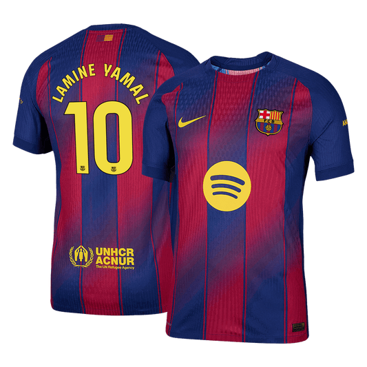 LAMINE YAMAL #10 Barcelona Home Player Version Soccer Jersey 2025/26