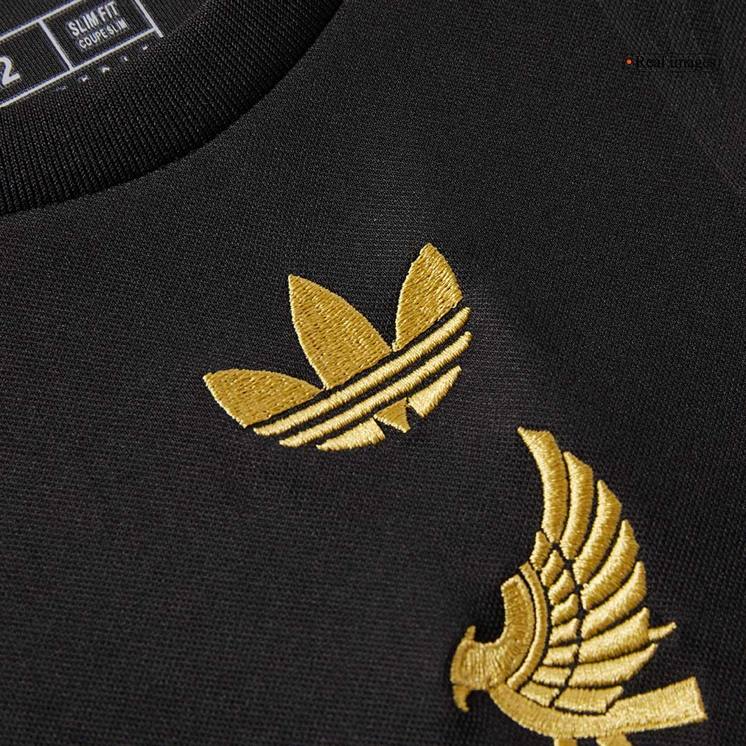 Mexico Third Away Kid's Soccer Jersey Kit (Jersey+Shorts) 2025 Black - Gold Cup