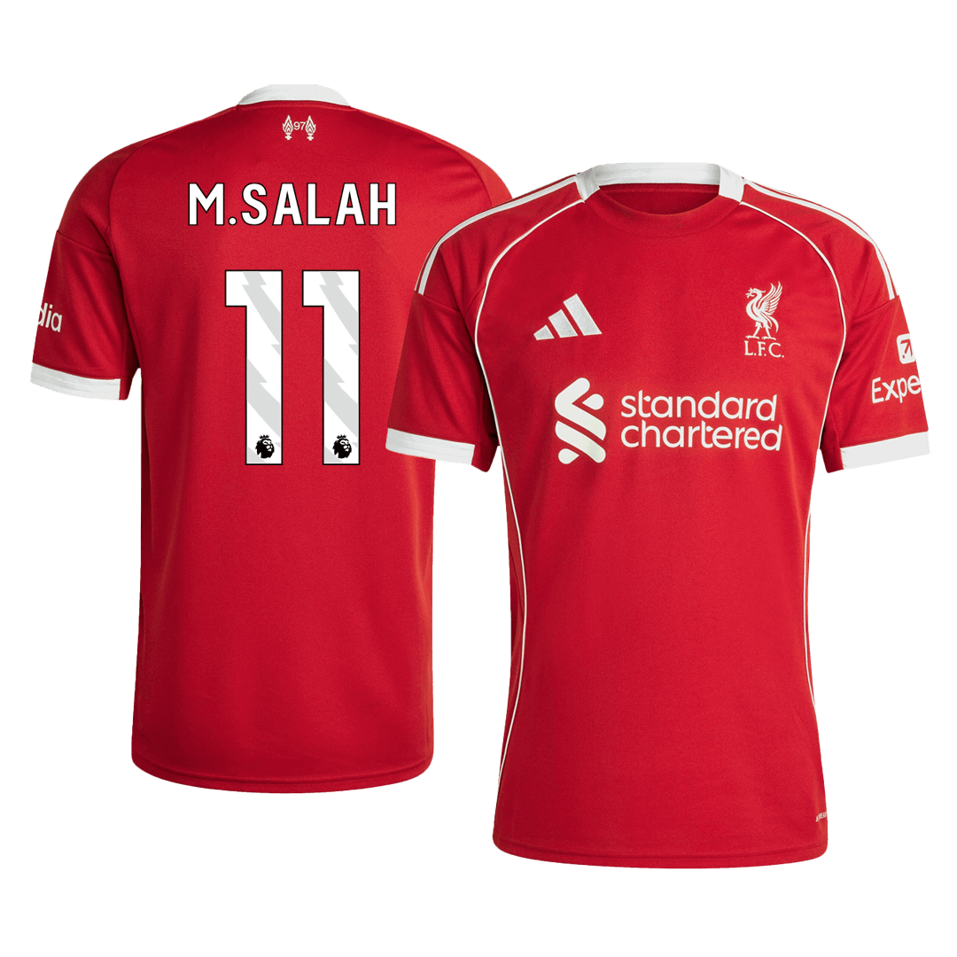 M.SALAH #11 Liverpool Home Soccer Jersey 2025/26
