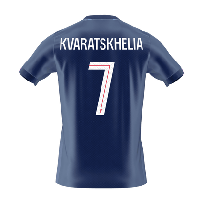KVARATSKHELIA #7 PSG Home Soccer Jersey 2025/26