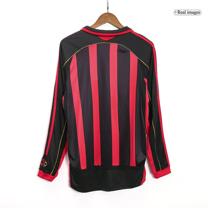 AC Milan 2006/07 Home Retro Long Sleeve Soccer Jersey