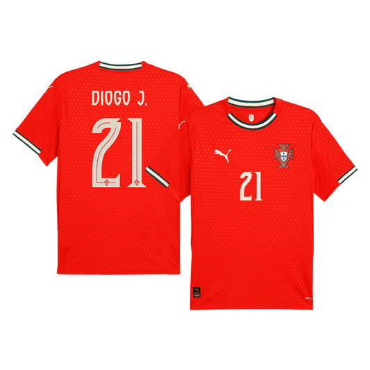 DIOGO J. #21 Portugal Home Football Jersey 2025