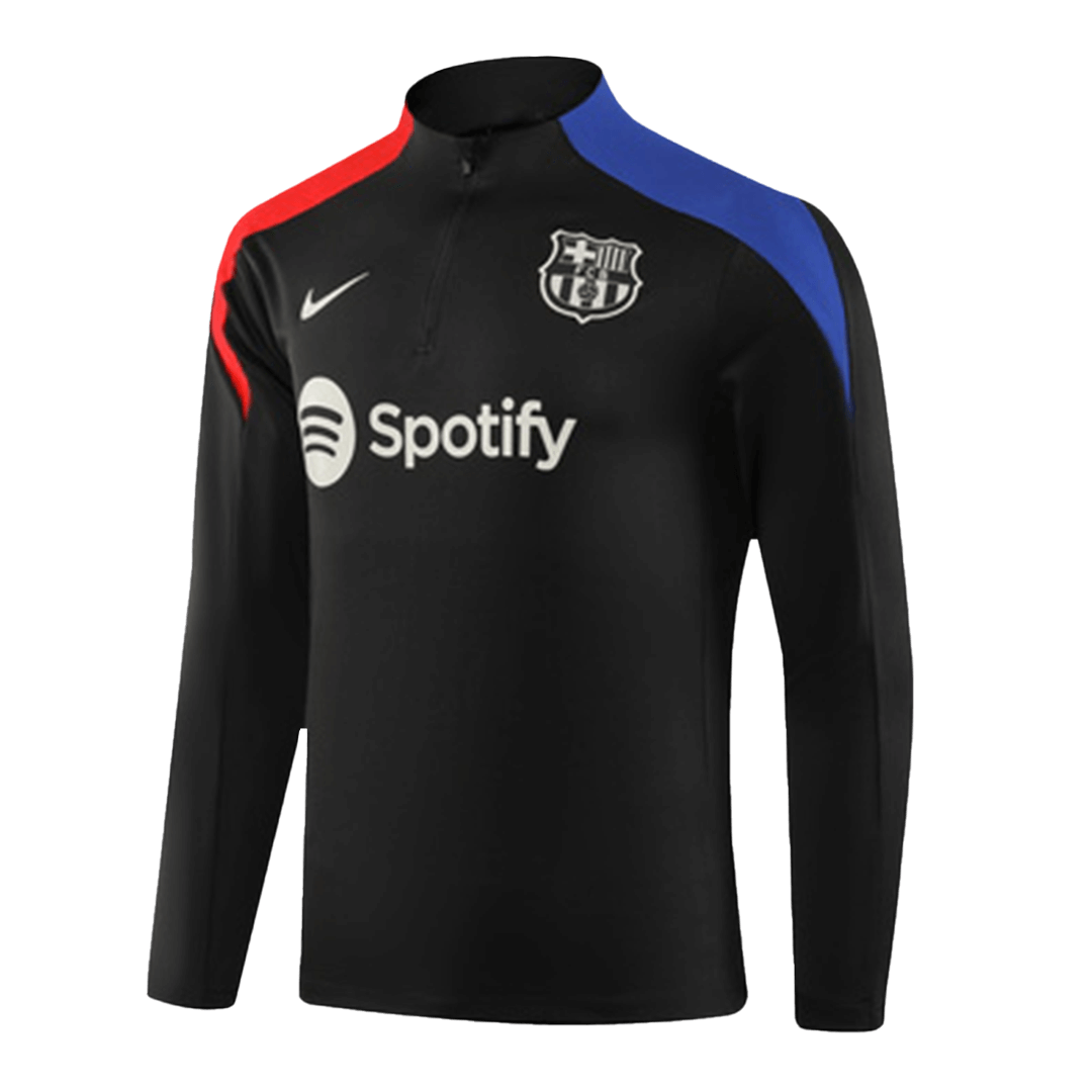 Barcelona Kid's Zipper Sweatshirt Kit (Top+Pants) 2024/25