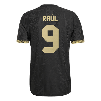 RAÚL #9 Mexico Third Away Player Version Football Jersey 2025 Black - Gold Cup