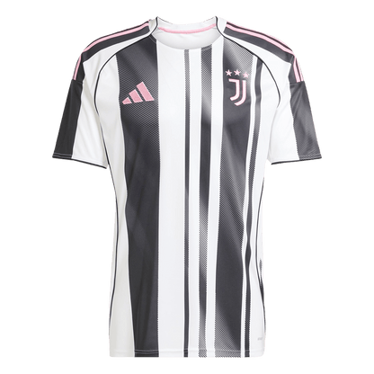 Camiseta de la Juventus para la temporada 2025/26, local, blanca y negra.