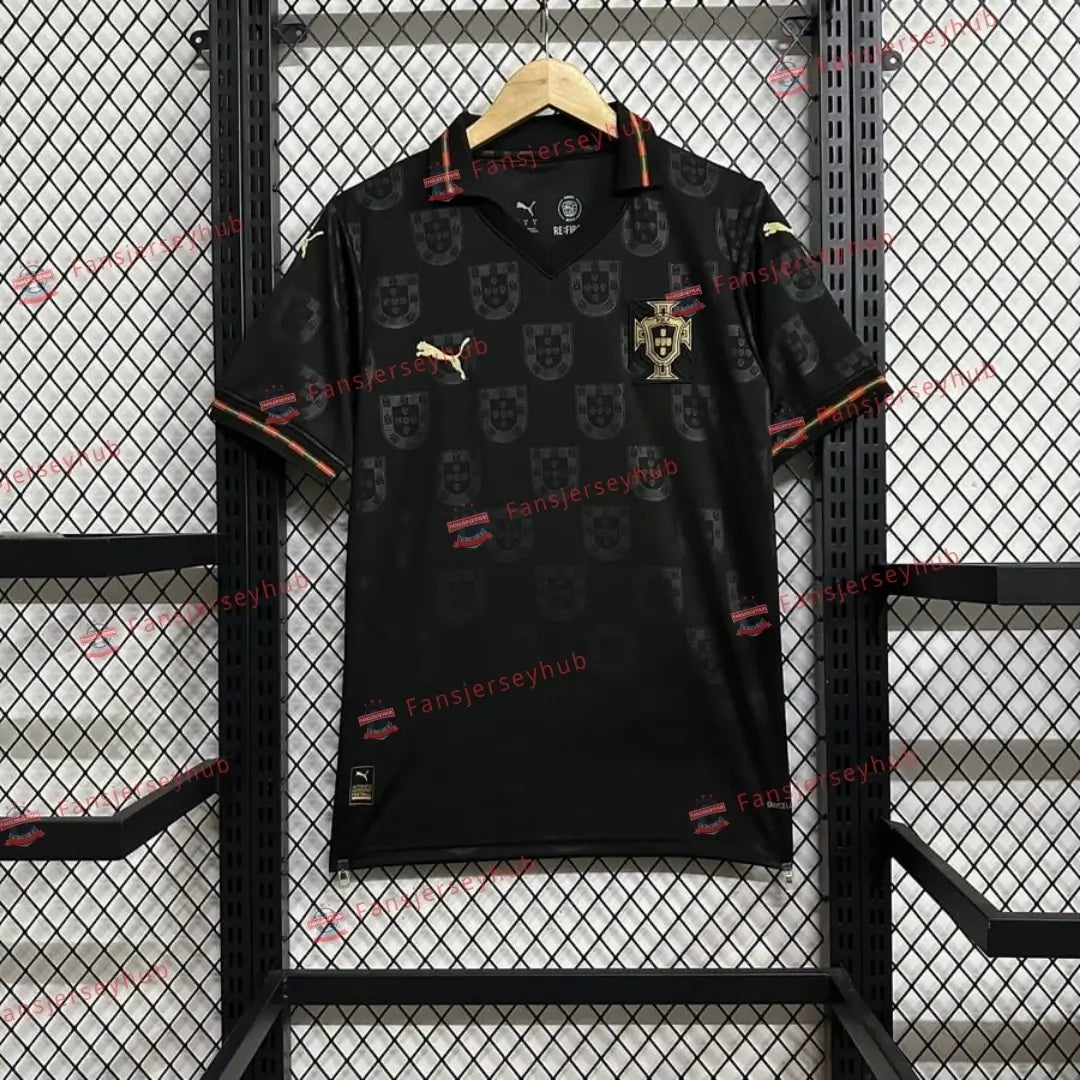 Maillot Ronaldo #7 Sélection des Quinas Édition Spéciale Pantera Negra Coupe du Monde 2026