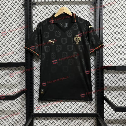 Maillot Ronaldo #7 Sélection des Quinas Édition Spéciale Pantera Negra Coupe du Monde 2026