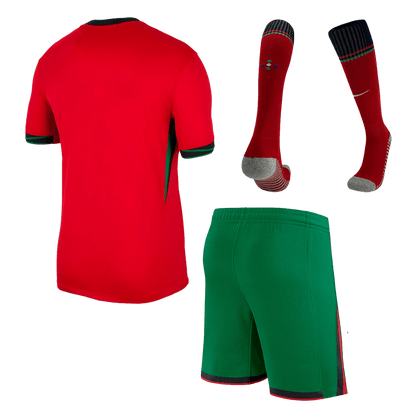 Portugal Home Football Jersey Kit (Jersey+Shorts+Socks) Euro 2024