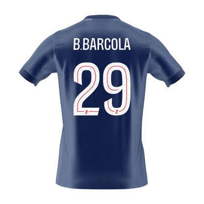 B.BARCOLA #29 PSG Home Soccer Jersey 2025/26