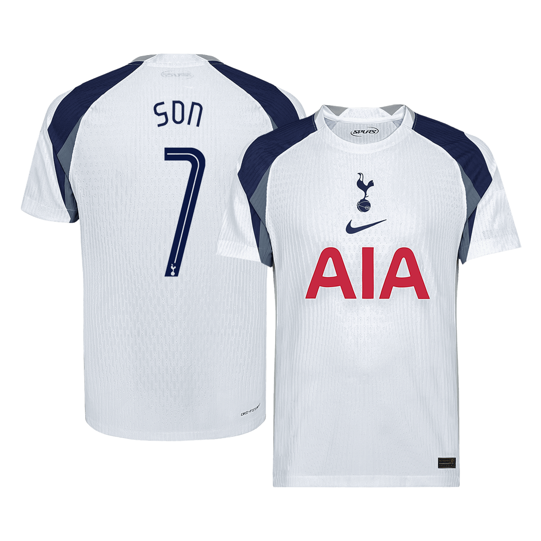 SON #7 Tottenham Hotspur Home Player Version Soccer Jersey 2025/26 White - UCL