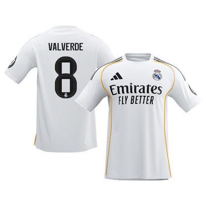 VALVERDE #8 Real Madrid Home Soccer Jersey 2025/26