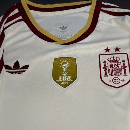 Camiseta de la selección española (La Roja) de visitante ganadora de la Copa del Mundo 2026