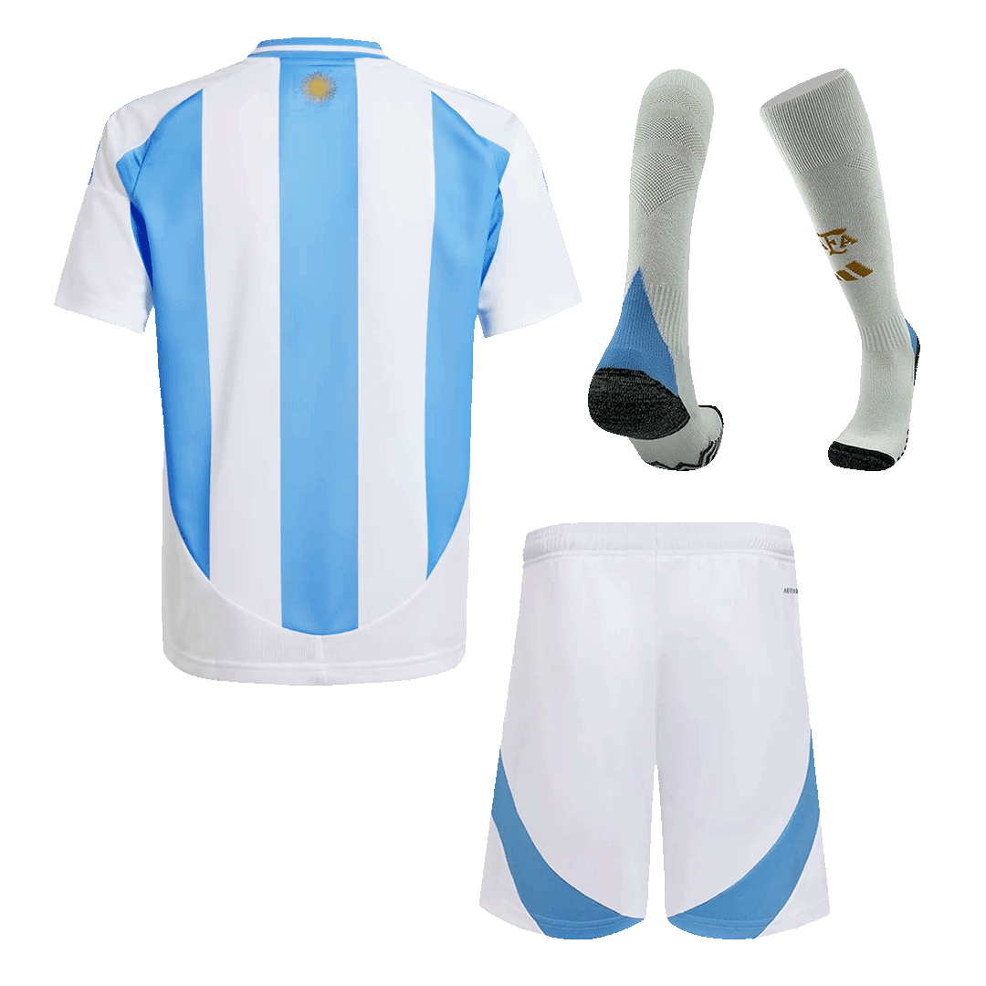 Argentina Kid's Home Football Jersey Kit (Jersey+Shorts+Socks) 2024
