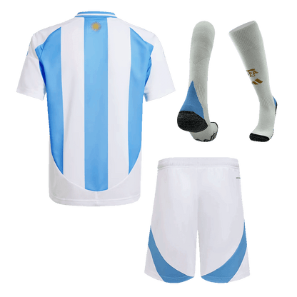 Argentina Kid's Home Football Jersey Kit (Jersey+Shorts+Socks) 2024