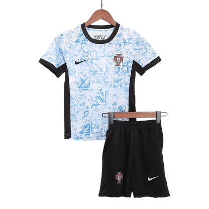 Portugal Kid's Away Football Jersey Kit (Jersey+Shorts+Socks) Euro 2024