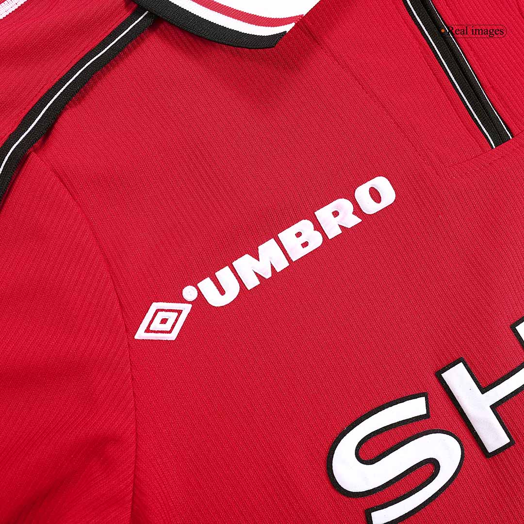 Manchester United 1998/99 Home Long Sleeve Retro Soccer Jersey