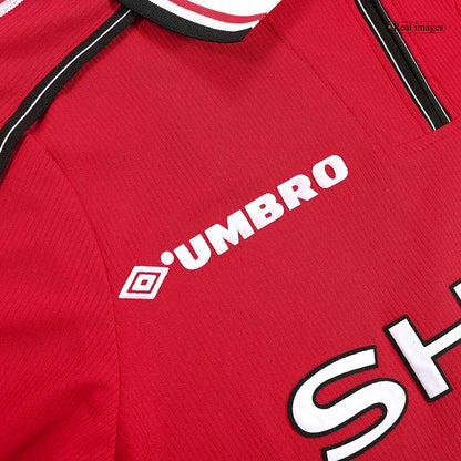Manchester United 1998/99 Home Long Sleeve Retro Soccer Jersey