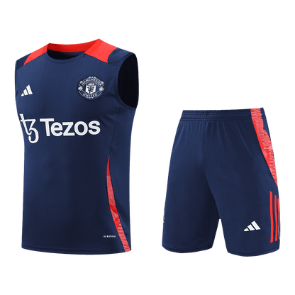 Manchester United Pre-Match Soccer Jersey Vest Kit (Jersey+Shorts) 2024/25