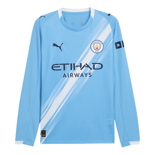 Manchester City Home Long Sleeve Soccer Jersey 2025/26