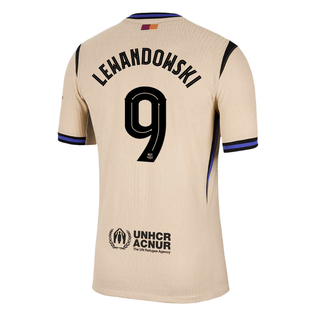 LEWANDOWSKI #9 Barcelona Away Player Version Soccer Jersey 2025/26 - UCL