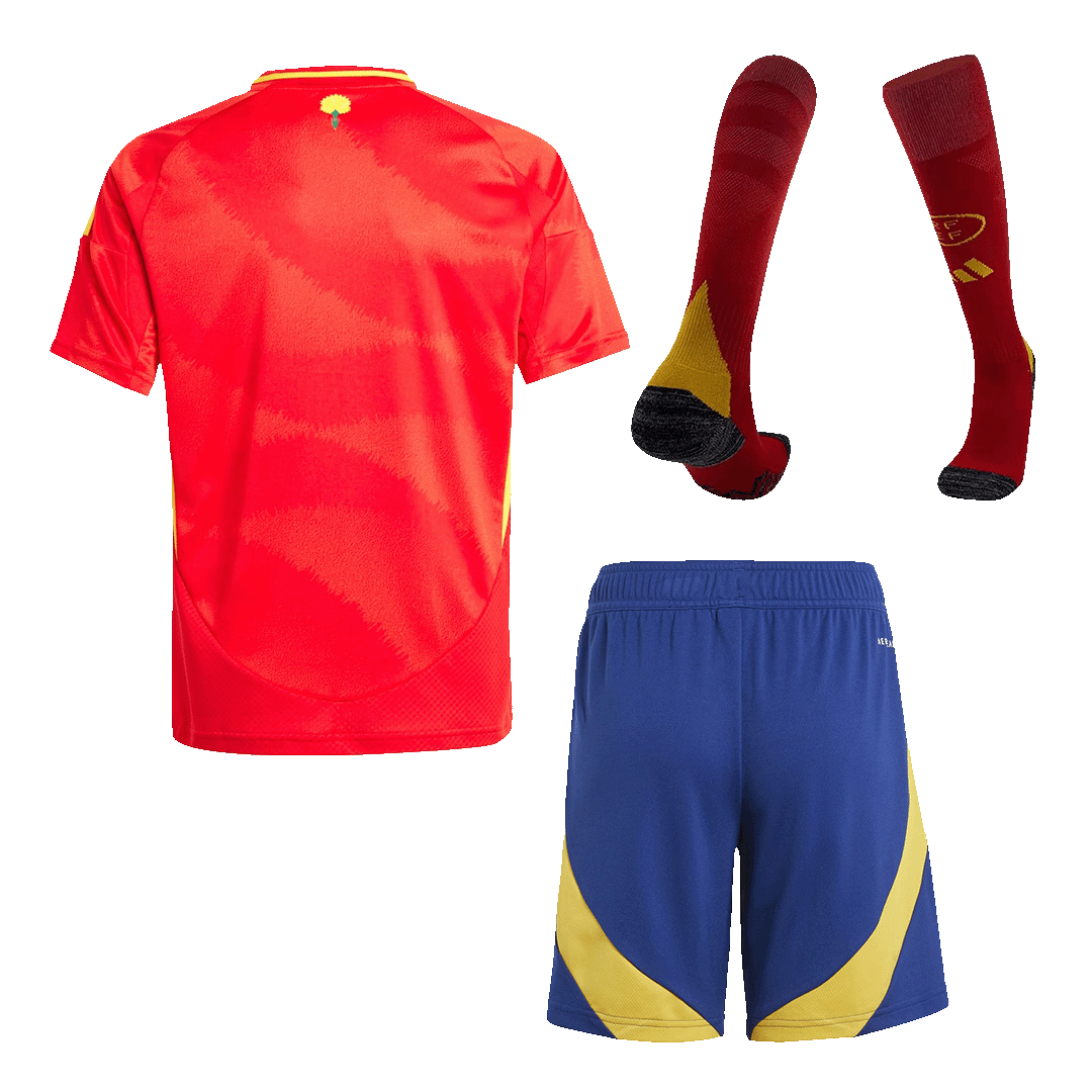 Spain Kid's Home Football Jersey Kit (Jersey+Shorts+Socks) Euro 2024