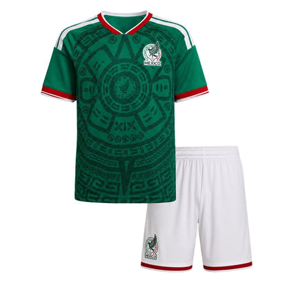 El Tri Home Kid's Soccer Kit (Jersey+Shorts) 2026 Without Logo