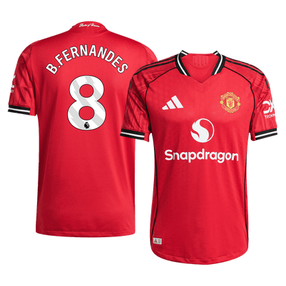 B.FERNANDES #8 Manchester United Home Player Version Soccer Jersey 2025/26