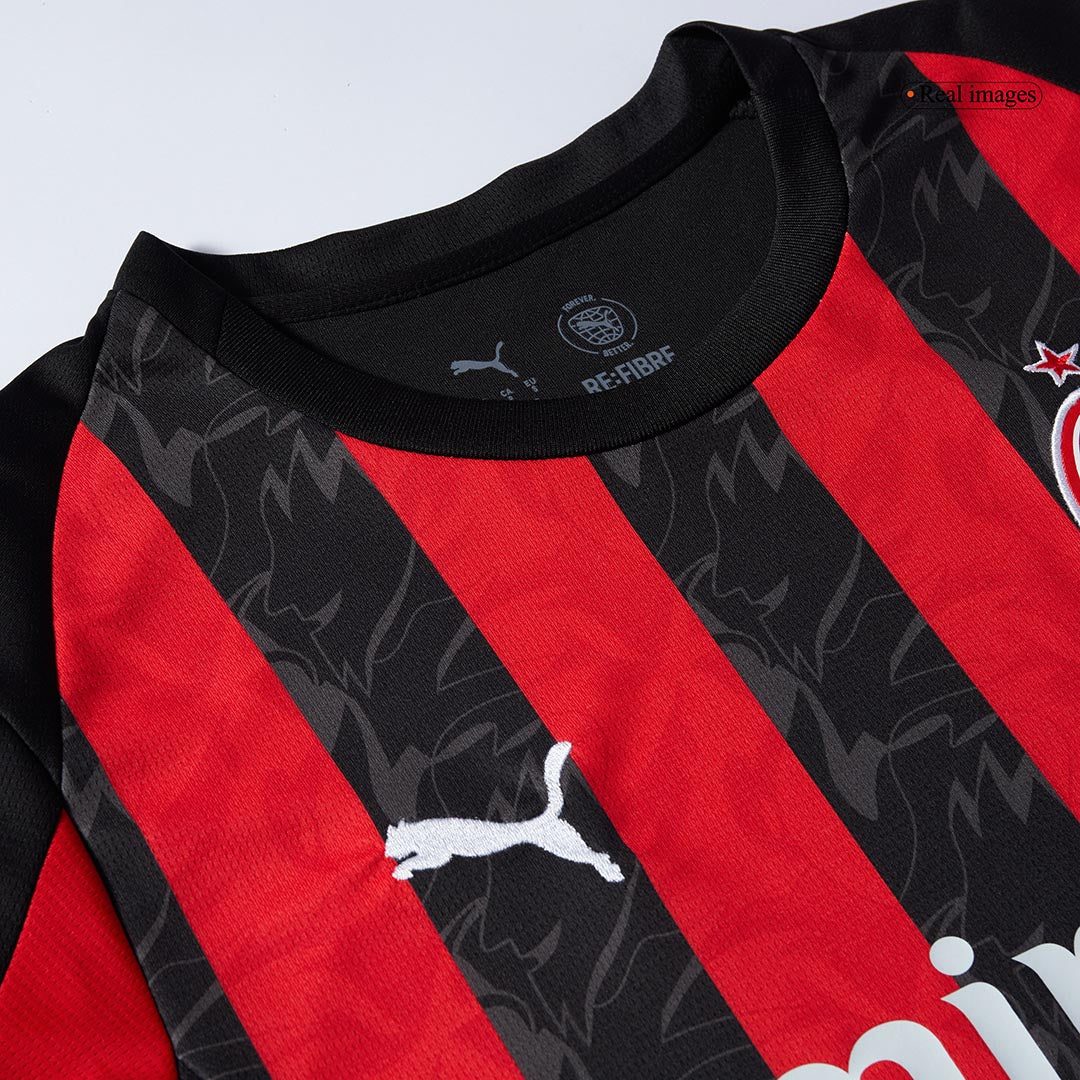 RAFA LEÃO #10 AC Milan Home Soccer Jersey 2025/26 Red&Black