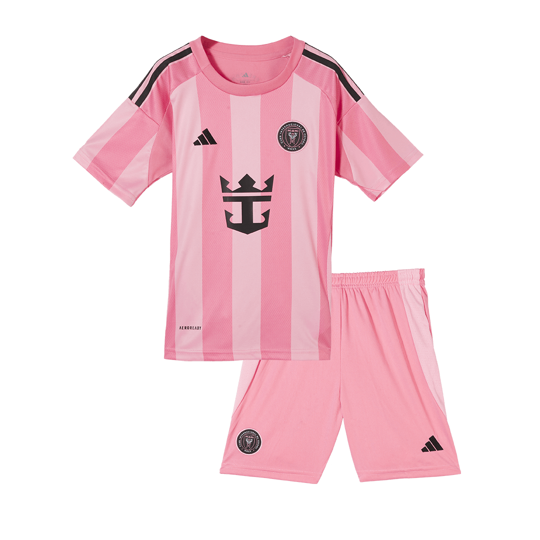 Inter Miami CF Kid's Home Soccer Jersey Kit (Jersey+Shorts) 2025 Pink