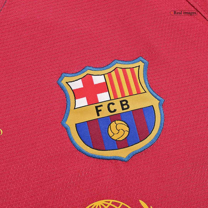 Barcelona 2008/09 Home Long Sleeve Retro Soccer Jersey - UCL Final