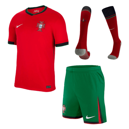 Portugal Home Football Jersey Kit (Jersey+Shorts+Socks) Euro 2024
