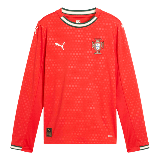 Portugal Home Long Sleeve Football Jersey 2025 Red