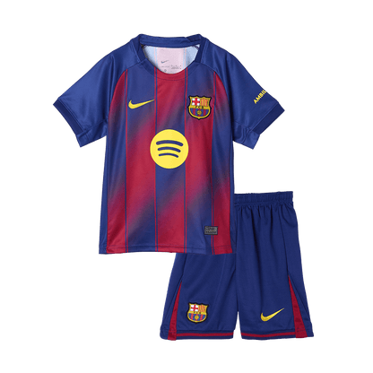 Barcelona Kid's Home 2025/26 Kit - Jersey+shorts