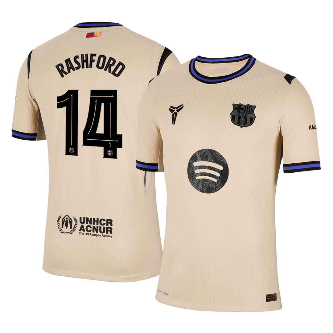 RASHFORD #14 Barcelona Away Player Version Soccer Jersey 2025/26 - UCL