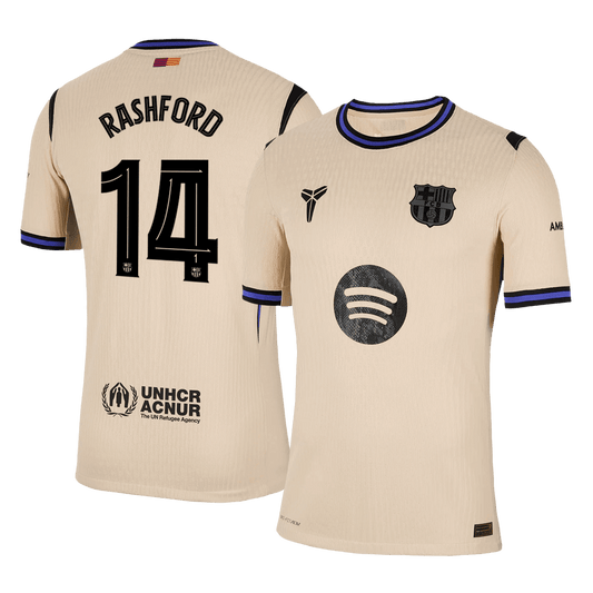 RASHFORD #14 Barcelona Away Player Version Soccer Jersey 2025/26 - UCL