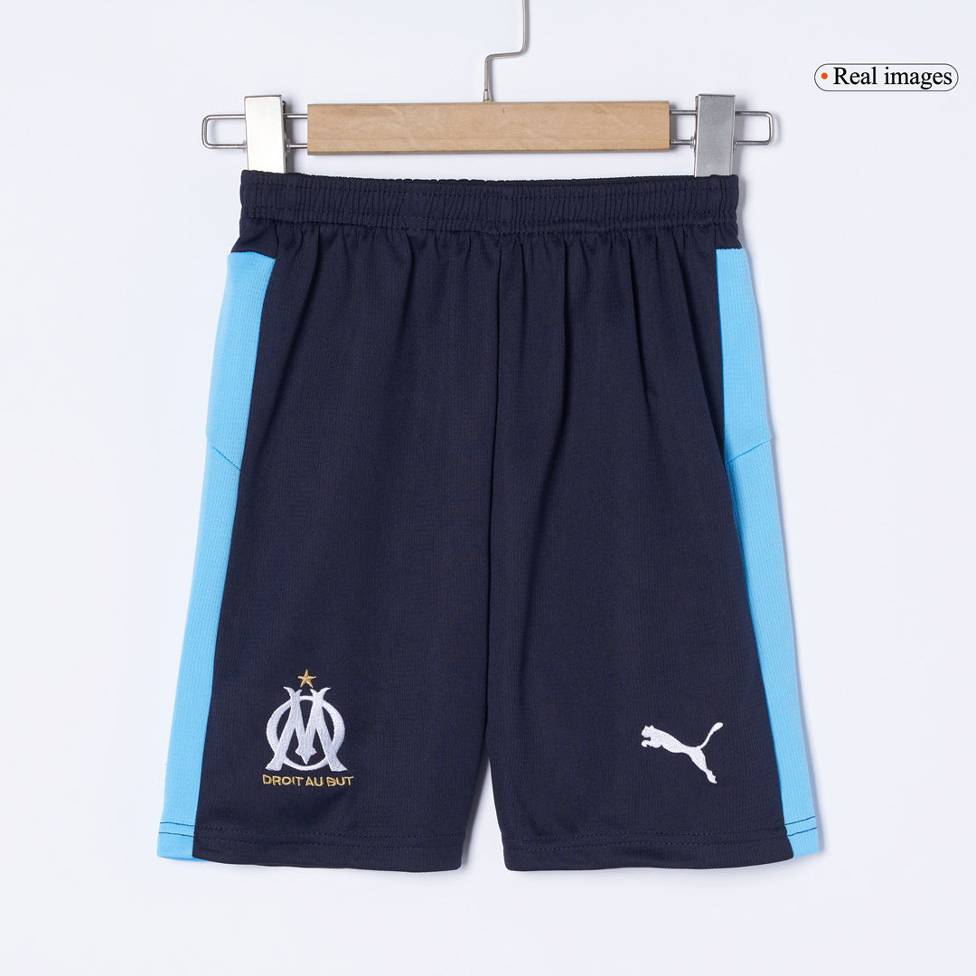 Marseille Kid's Away Kit - Jersey+Shorts 2025-26