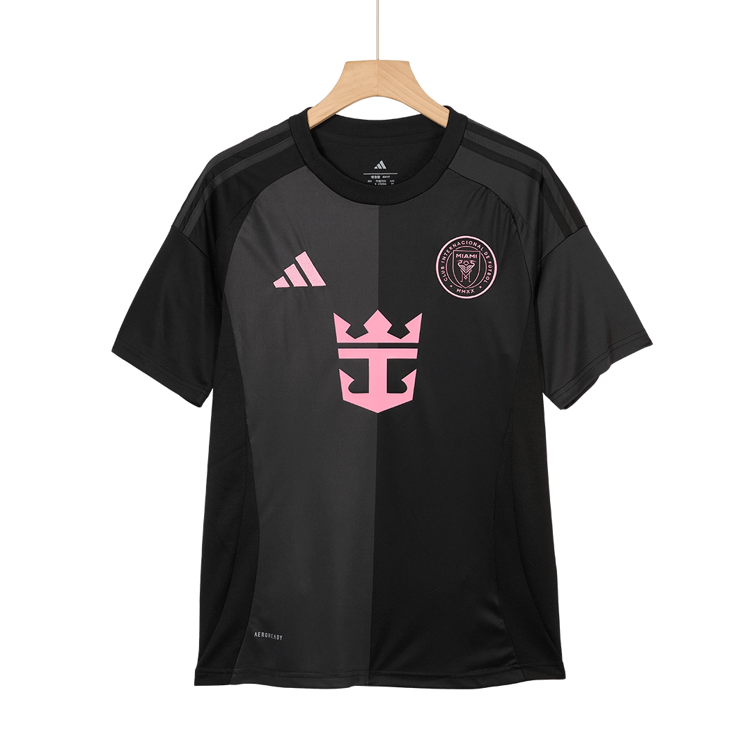 Inter Miami Away Soccer Jersey Kit (Jersey+Shorts) 2025 Black&Gray