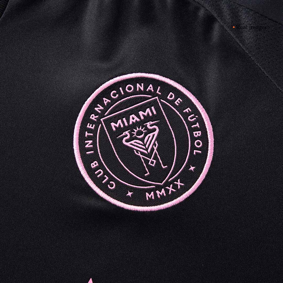 Inter Miami Away Soccer Jersey Kit (Jersey+Shorts) 2025 Black&Gray