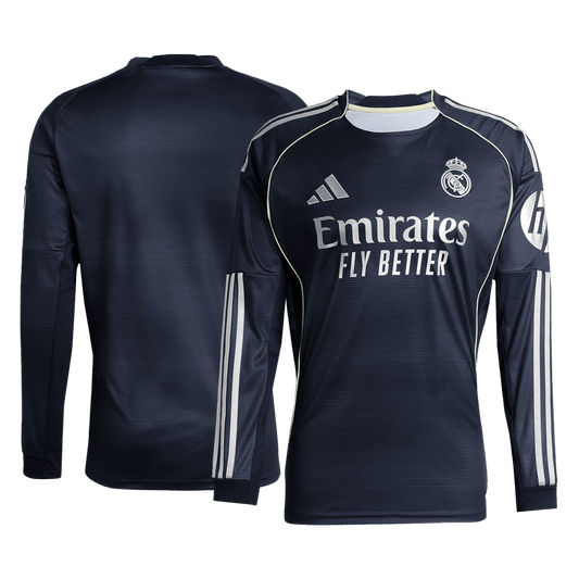 Real Madrid Away Long Sleeve Soccer Jersey 2025/26