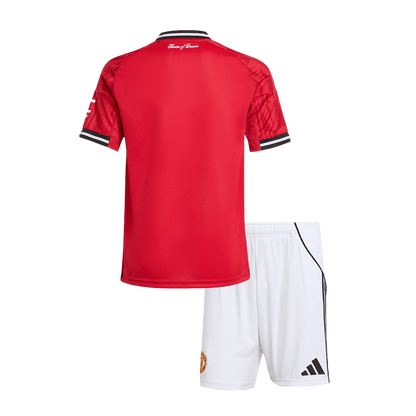 Manchester United Kid's Home Jersey 2025/26 Kit - Jersey+Shorts
