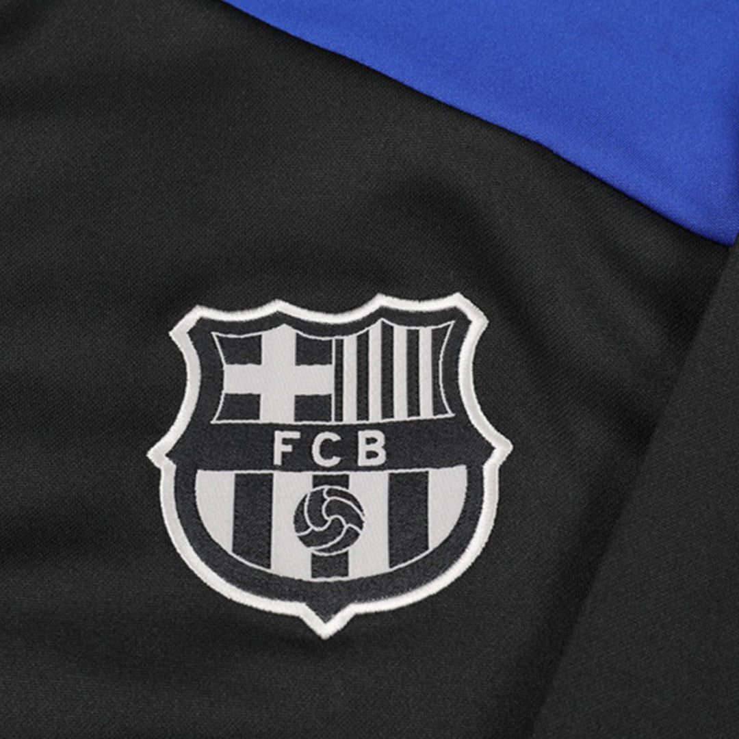 Barcelona Kid's Zipper Sweatshirt Kit (Top+Pants) 2024/25